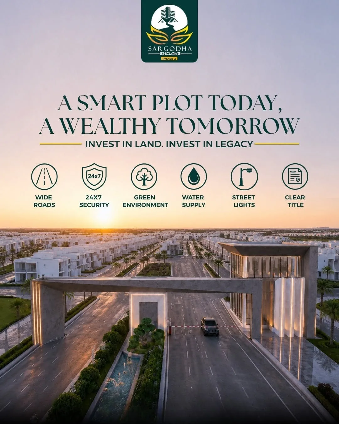 Sargodha Enclave Phase 2 — Supplied promotional artwork — Smart plot today