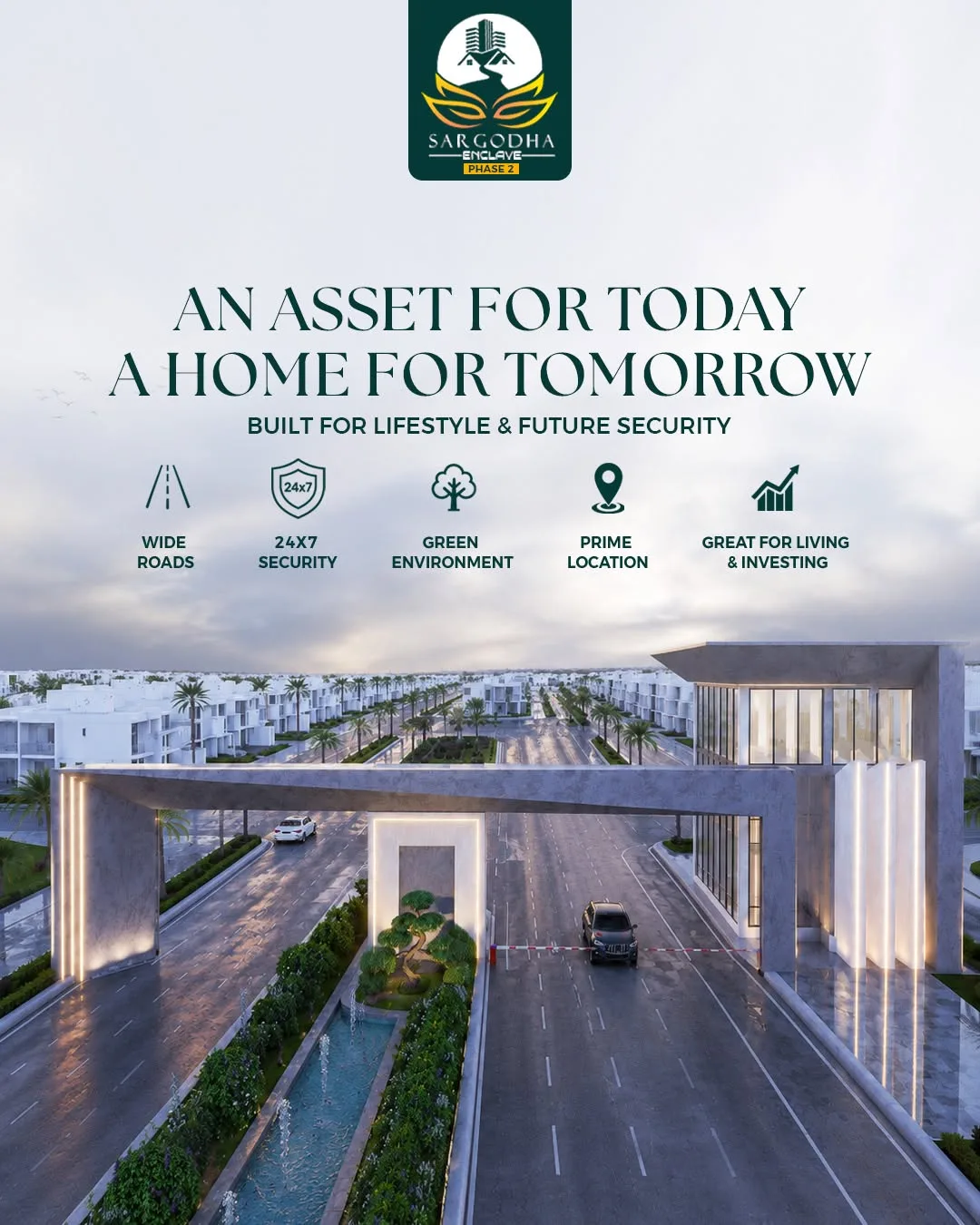 Sargodha Enclave Phase 2 — Supplied promotional artwork — A home for tomorrow