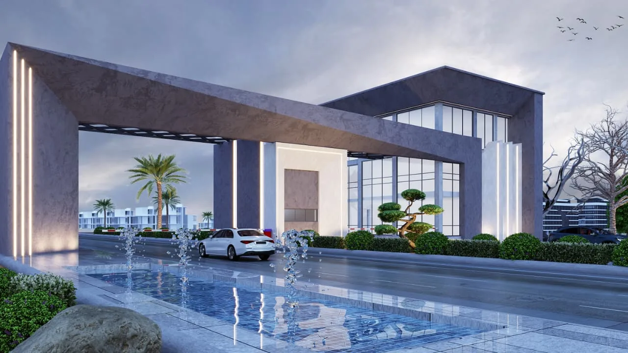 Sargodha Enclave Phase 2 — Supplied architectural visualisation — side entrance